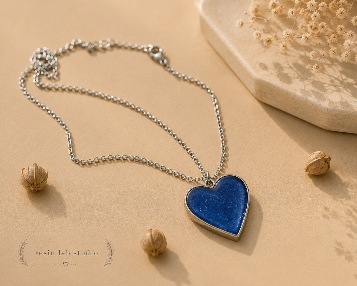 Pendentif Cœur Céleste – Édition Artisanale